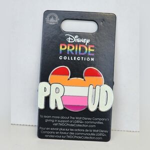 Disney PRIDE COLLECTION Proud Official Trading Pin - Red, Orange, Pink - NWT